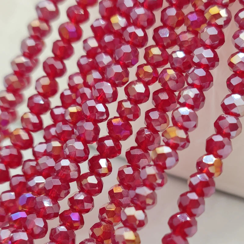 Faceted Round Czech Crystal Glass Beads, 2 3 4 6 8mm, 22 Colors