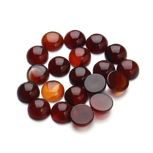 Natural Gemstone Round Flat Back Cabochons, 10pcs 6 8 10 12mm