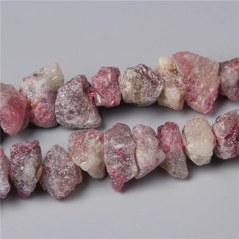 Raw Red Tourmaline Semi-precious Nugget Beads, 10-13mm