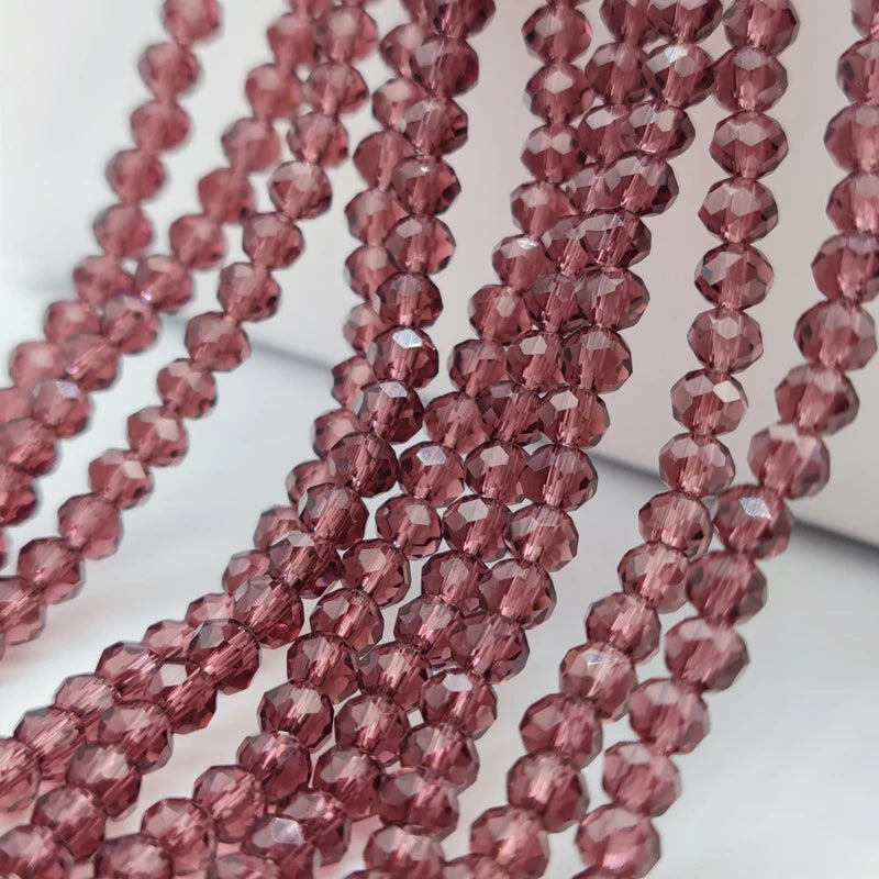 Multicolored Round Faceted Crystal Beads, 2 3 4 6 8mm