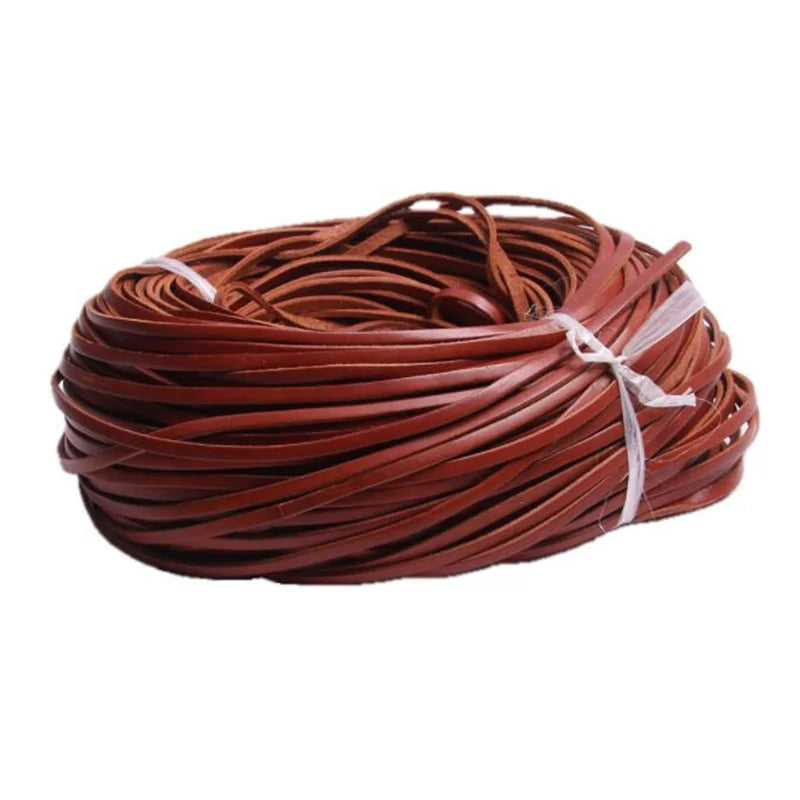 Colorful 3-10mm Flat Genuine Leather Jewelry Cord, 2M