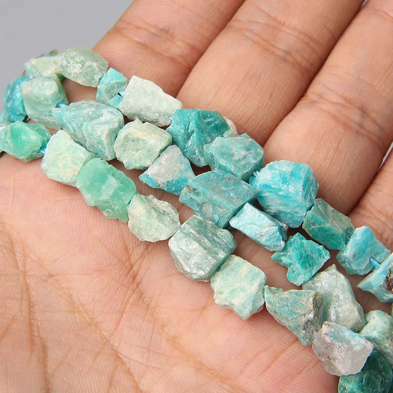 Freeform Blue Amazonite Beads, 7-11MM