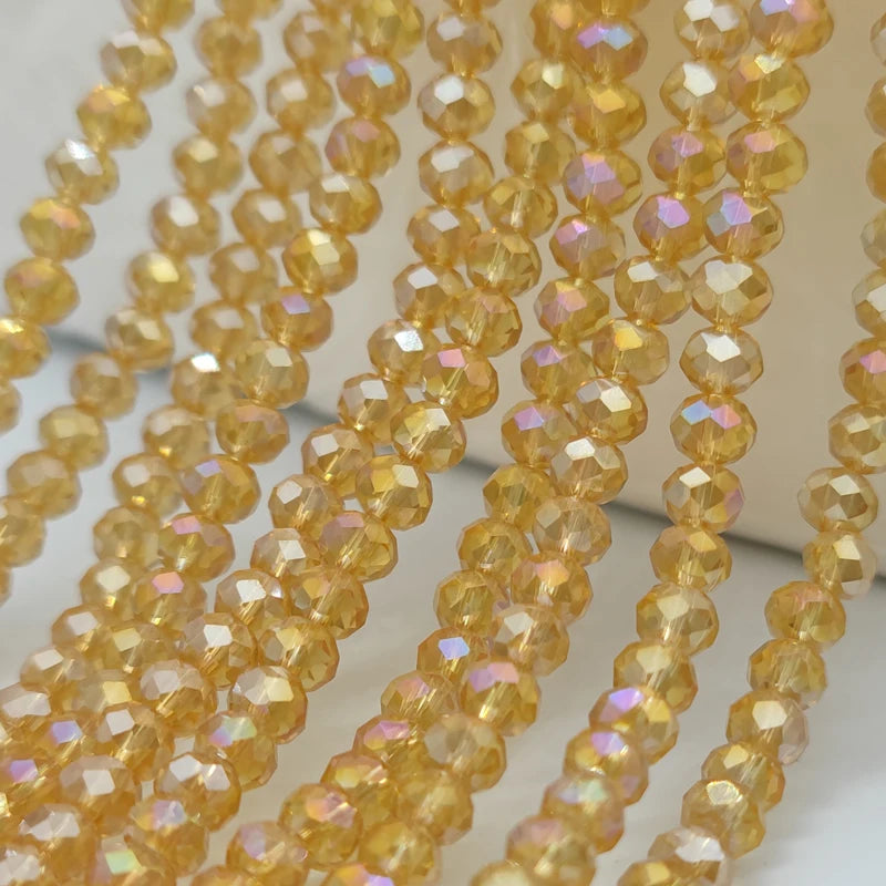 Faceted Round Czech Crystal Glass Beads, 2 3 4 6 8mm, 22 Colors