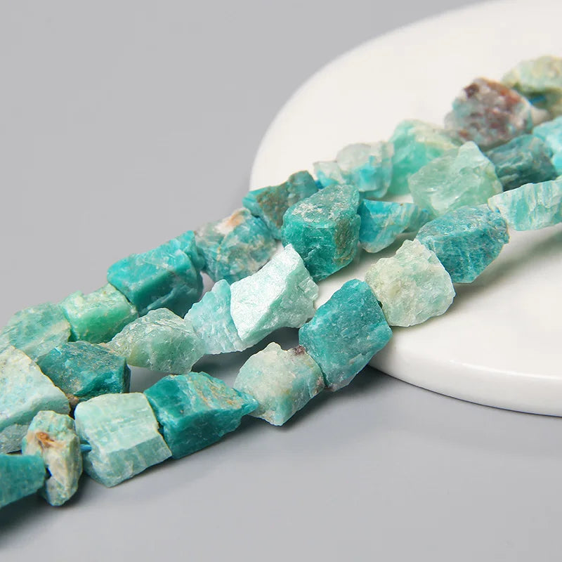 Freeform Blue Amazonite Beads, 7-11MM