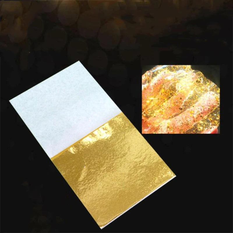 Art Craft Imitation Gold Sliver Copper Foil Sheets, 100 Pcs 9x9cm, 6 color options