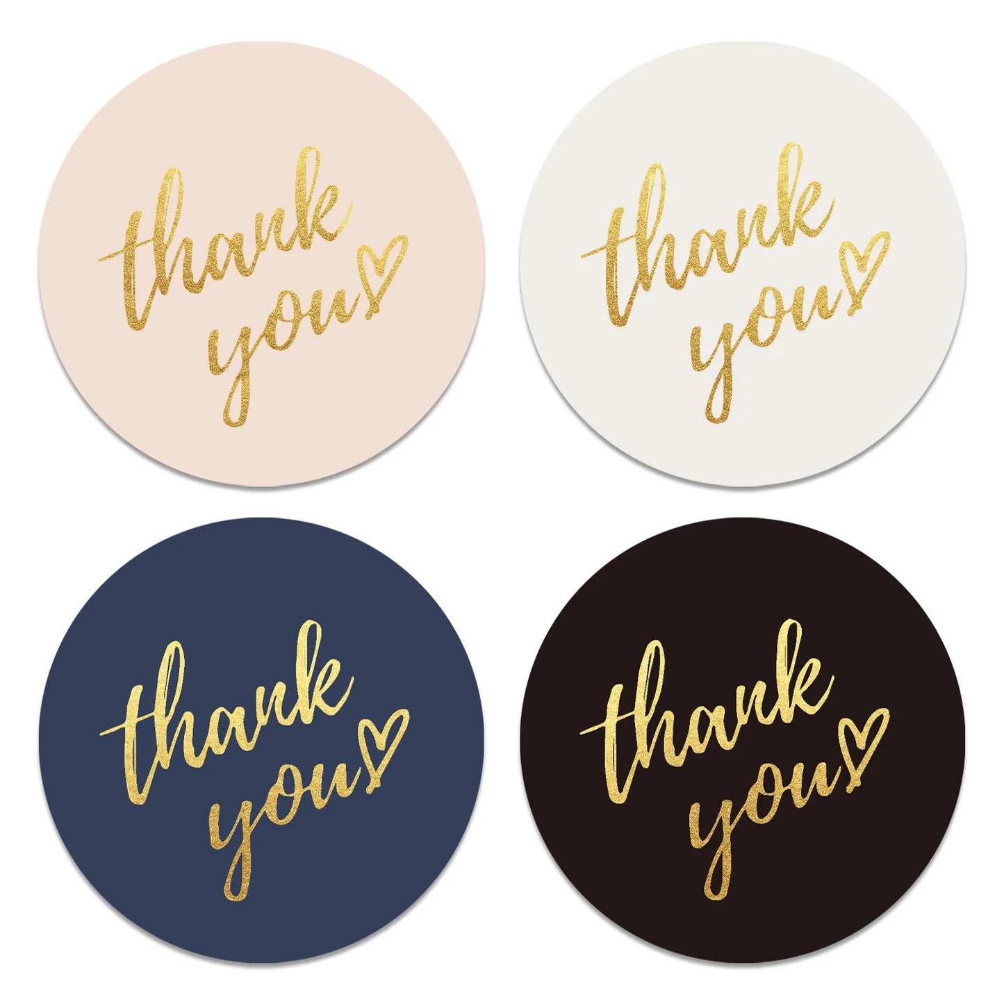 Thank You Stickers, 500pcs Round 1/1.5inch