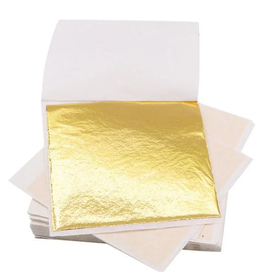 Art Craft Imitation Gold Sliver Copper Foil Sheets, 100 Pcs 9x9cm, 6 color options