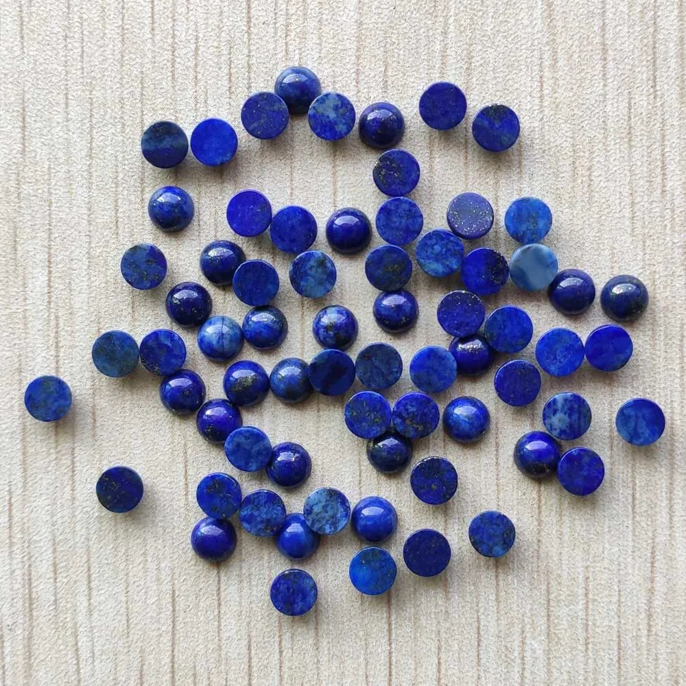 Lapis Lazuli Round Cabochons 5mm 3mm, 50pcs