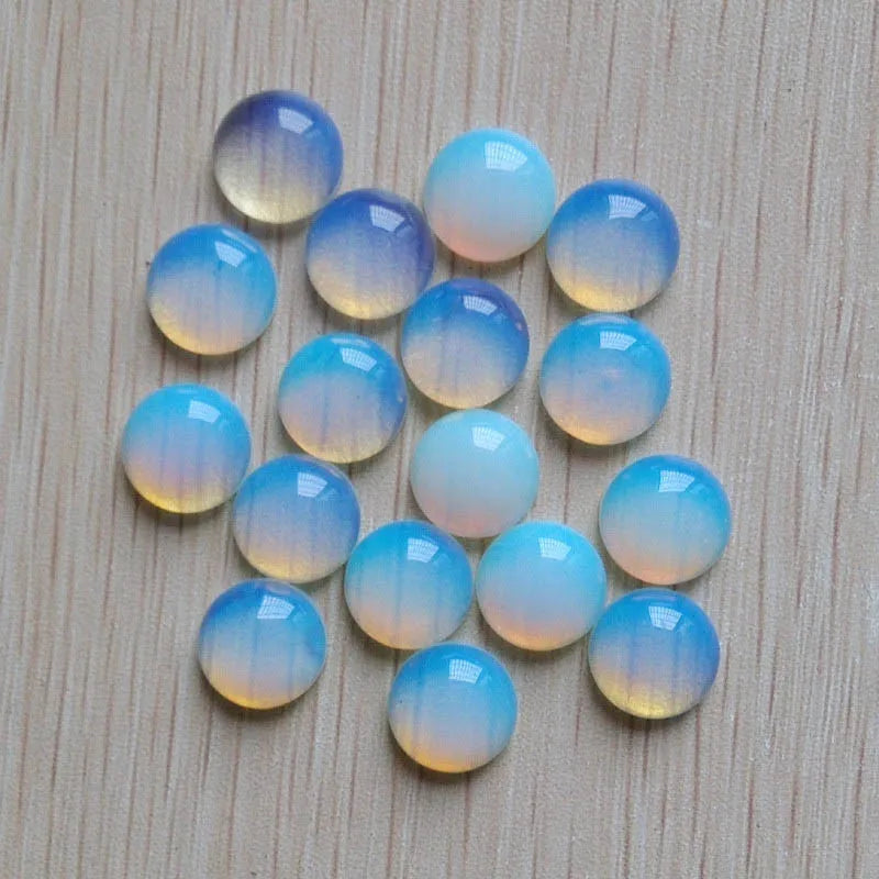 Mixed Round Gemstone Cabochons, 12mm, 50pcs