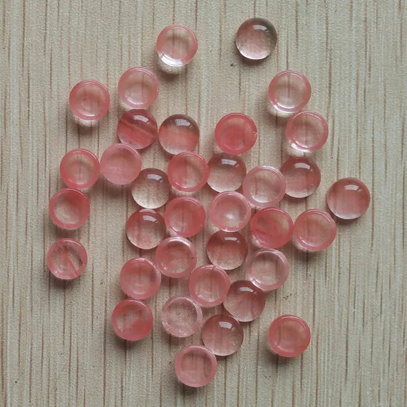 Watermelon Quartz Round Cabochons 8mm - 50pcs