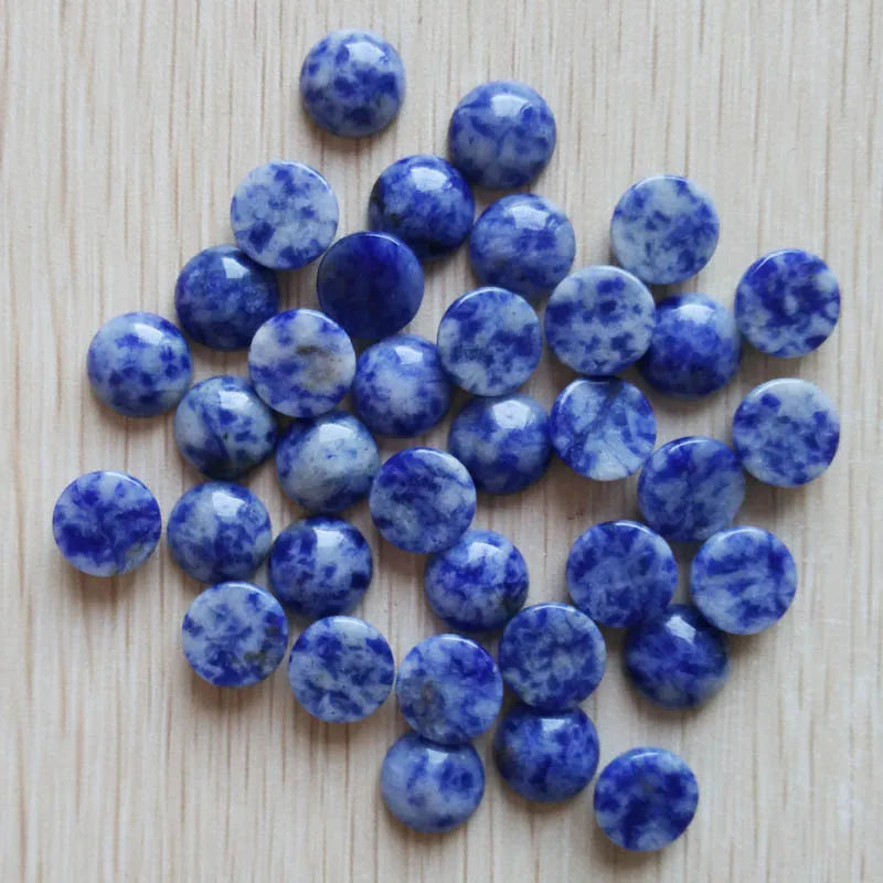 Mixed Round Gemstone Cabochons, 12mm, 50pcs