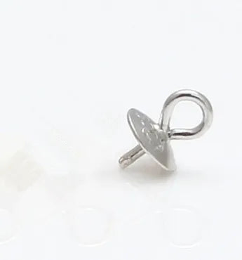 925 Sterling Silver Cabochon Base Clasps, Stud Earring Blanks, 10pcs/lot 3mm/4mm