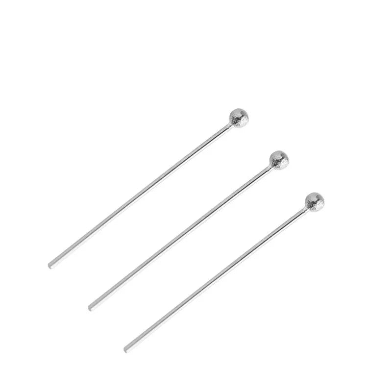 925 Sterling Silver Ball Head Pins, 10pcs 20/30/40mm