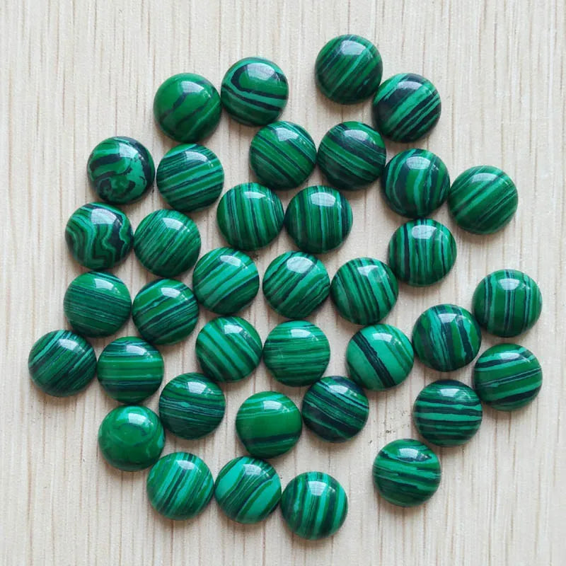 Mixed Round Gemstone Cabochons, 12mm, 50pcs