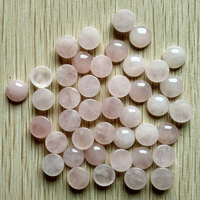 Mixed Round Gemstone Cabochons, 12mm, 50pcs