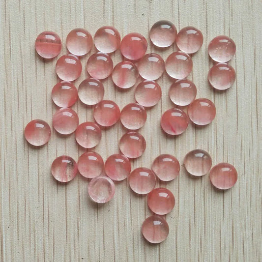 Watermelon Quartz Round Cabochons 8mm - 50pcs