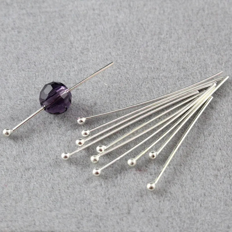 925 Sterling Silver Ball Head Pins, 10pcs 20/30/40mm