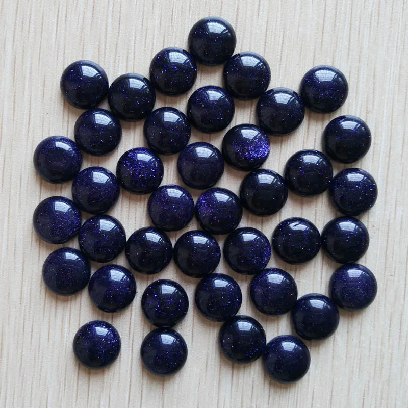 Mixed Round Gemstone Cabochons, 12mm, 50pcs