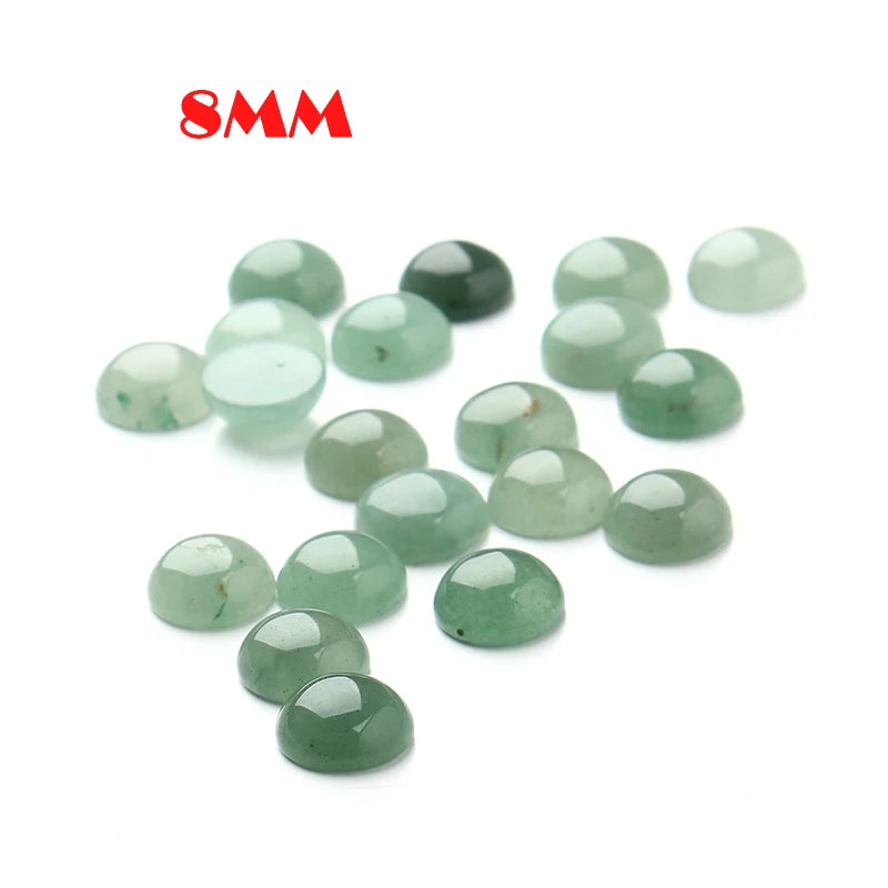 Natural Gemstone Round Flat Back Cabochons, 10pcs 6 8 10 12mm