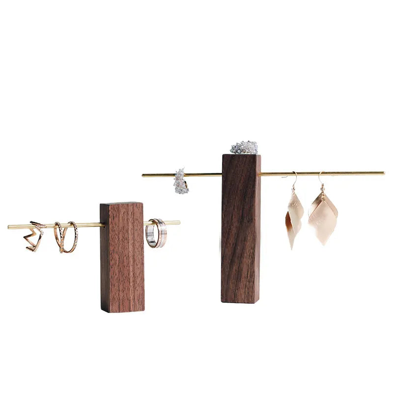 Modern Wooden and Metal Earring Stand for Display