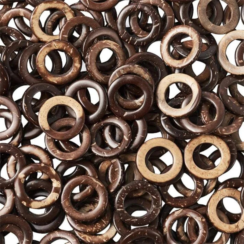 Coconut Wood Linking Ring Connectors, 10pcs 2 3 4 5cm