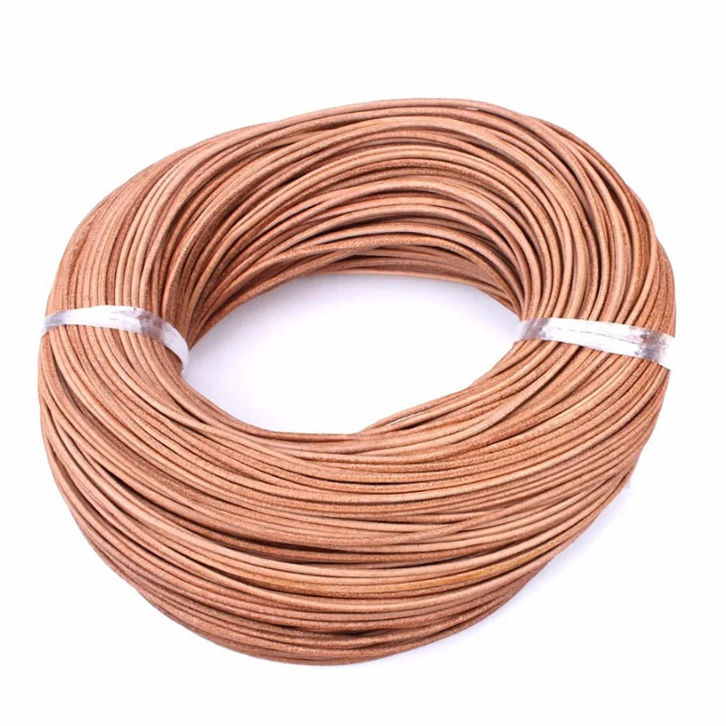 Genuine Leather Cord, 10M/lot 2mm