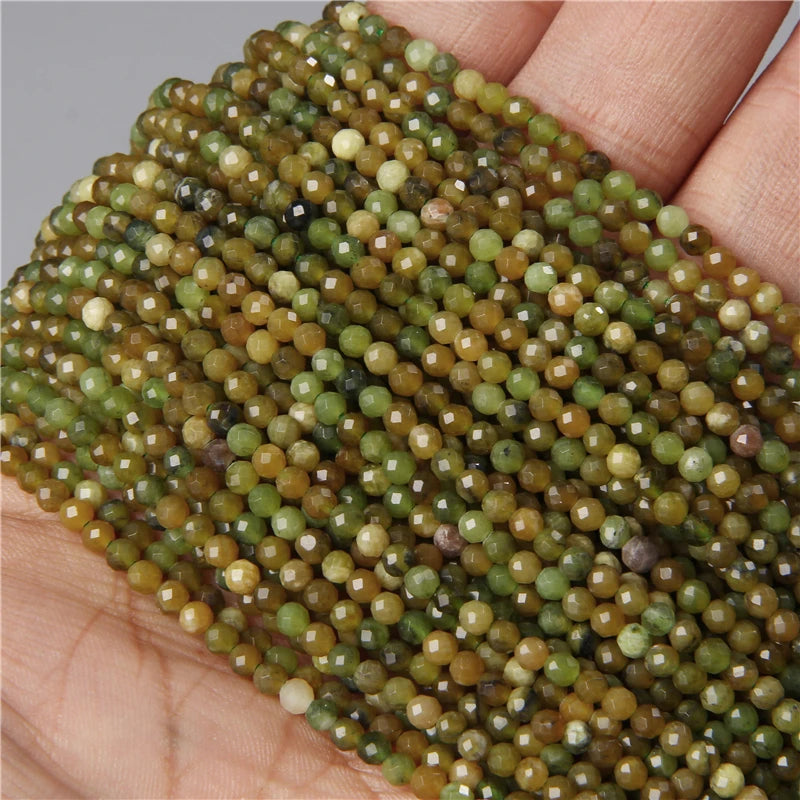 Tiny Green Natural Gemstone Beads, Turquoise, Jade, Agate, Quartz, Amazonite, 2 3 4 mm 15.5" Strand