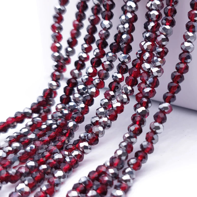 Faceted Round Czech Crystal Glass Beads, 2 3 4 6 8mm, 22 Colors