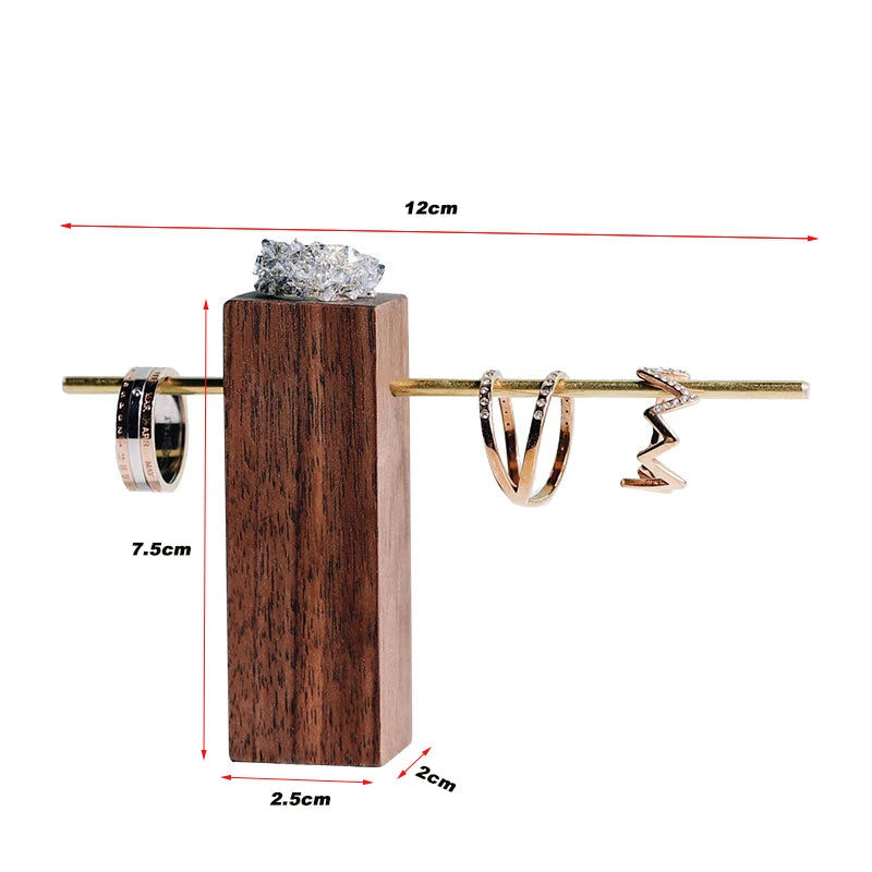 Modern Wooden and Metal Earring Stand for Display