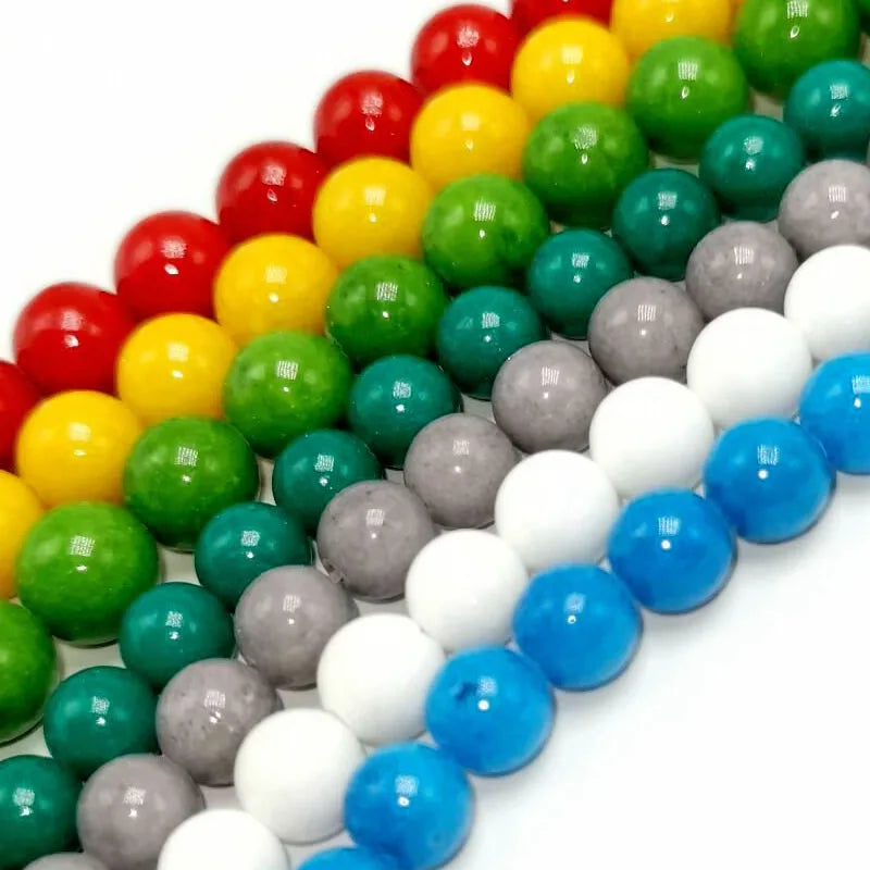 Cloud Jade Gemstone Beads, 27 Colors, 4/6/8/10/12/14mm