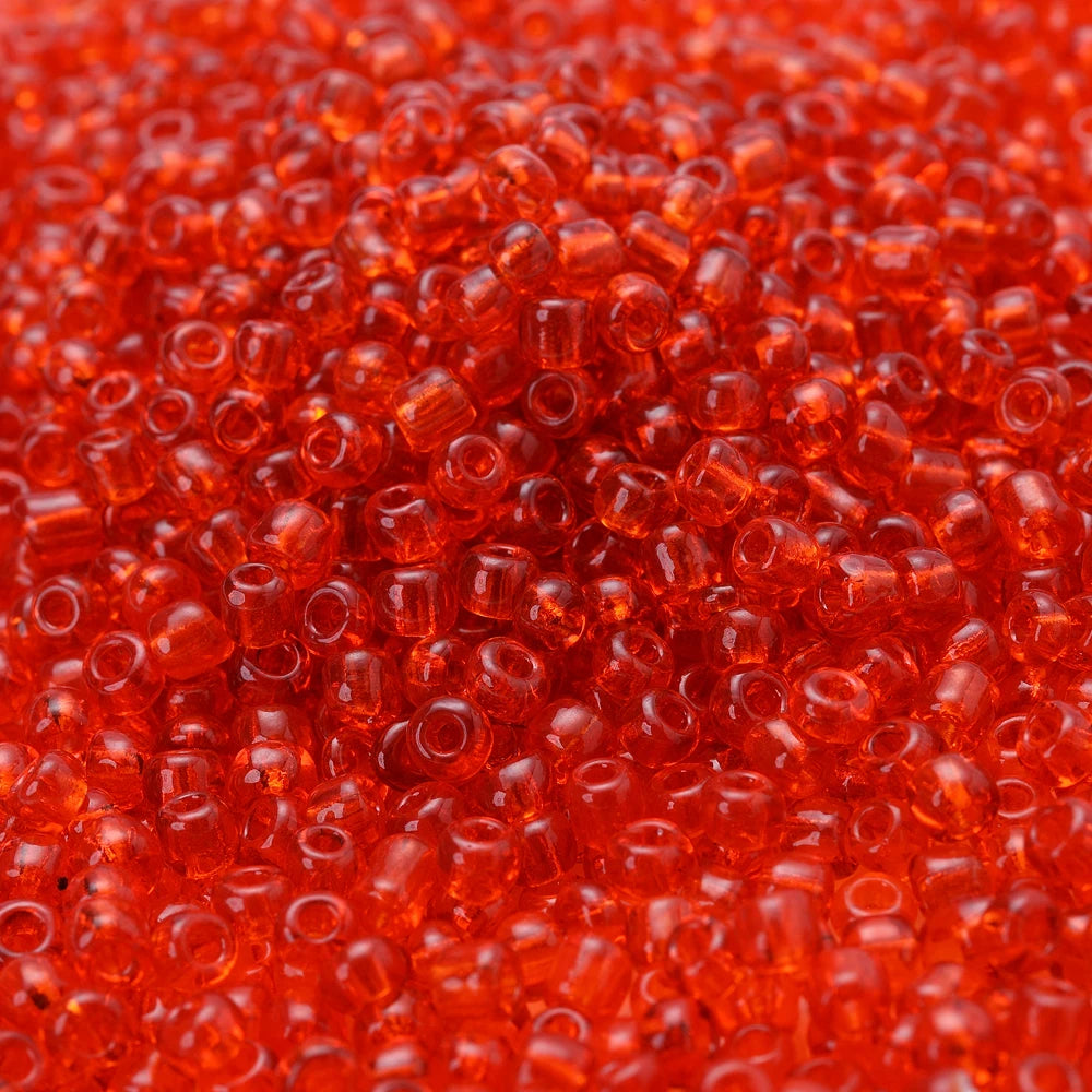 Mixed Red Czech Glass Seed Beads, Round Loose Beads, 300pcs 3mm, 9grams