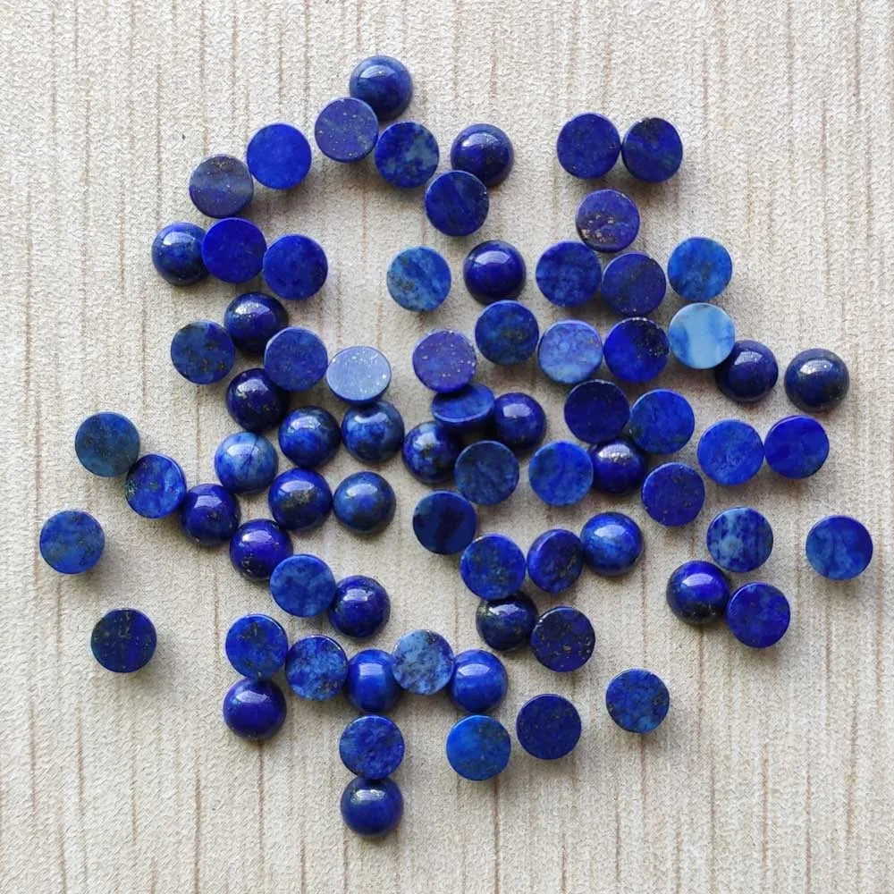 Lapis Lazuli Round Cabochons 5mm 3mm, 50pcs