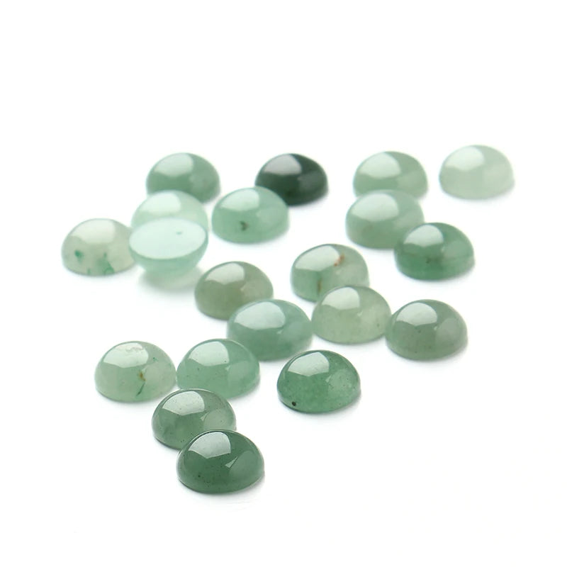 Natural Gemstone Round Flat Back Cabochons, 10pcs 6 8 10 12mm