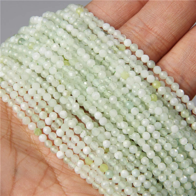 Tiny Green Natural Gemstone Beads, Turquoise, Jade, Agate, Quartz, Amazonite, 2 3 4 mm 15.5" Strand