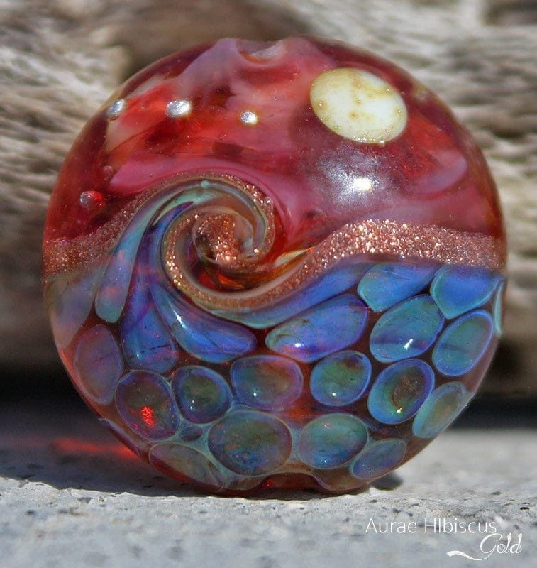 Lampwork Class - Double Helix Glass Aurae Peachy Pink Class BajaTiki lampwork class