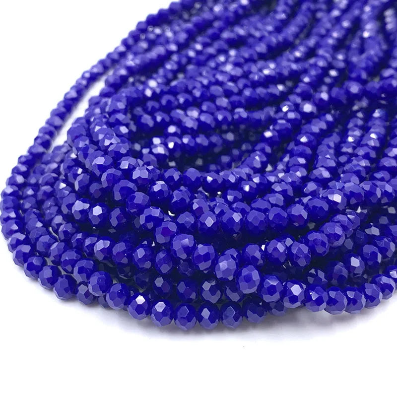 Faceted Crystal Beads, Loose Rondelle Spacers 2 3 4 6 8mm