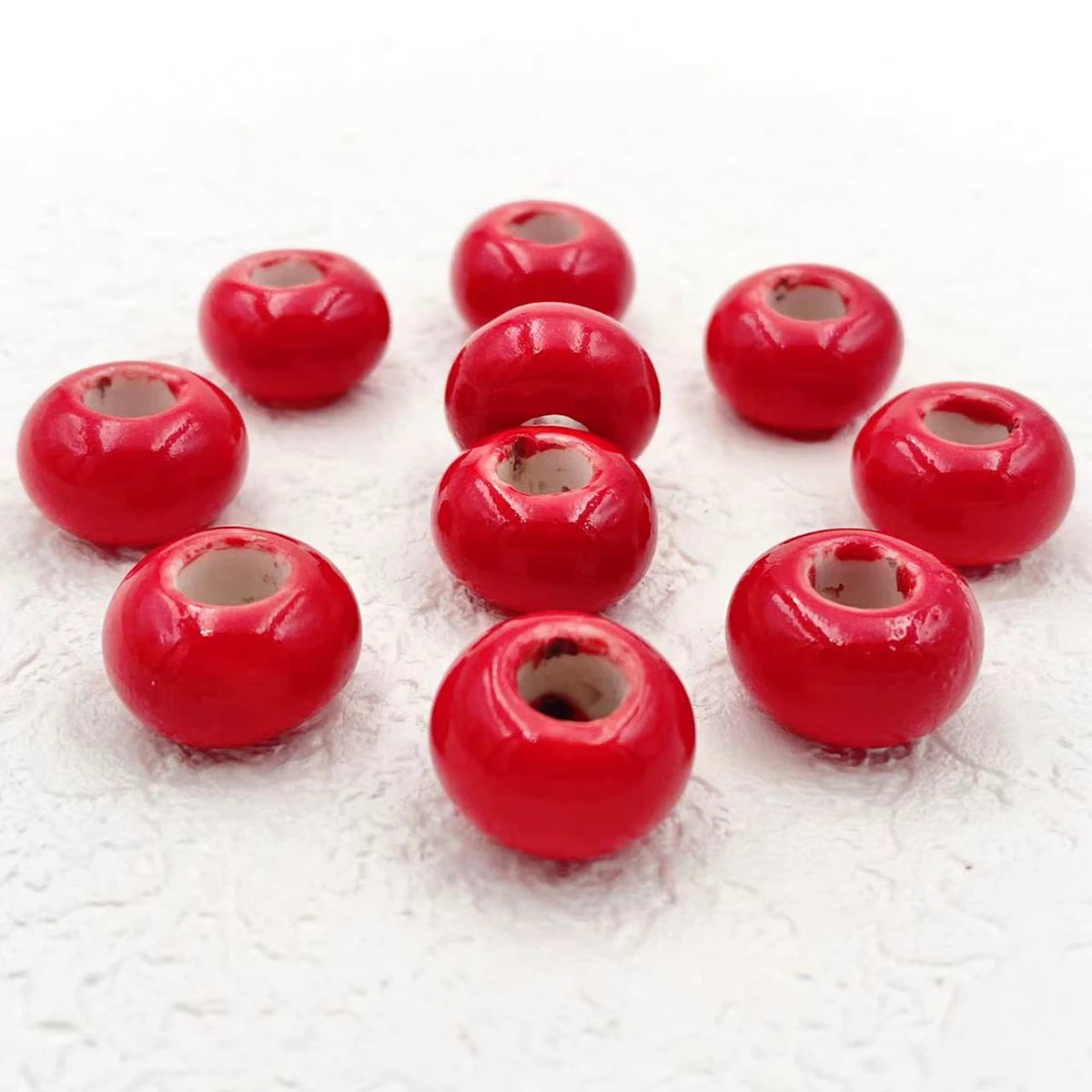 Big Hole Ceramic Spacer Beads, 10PCS