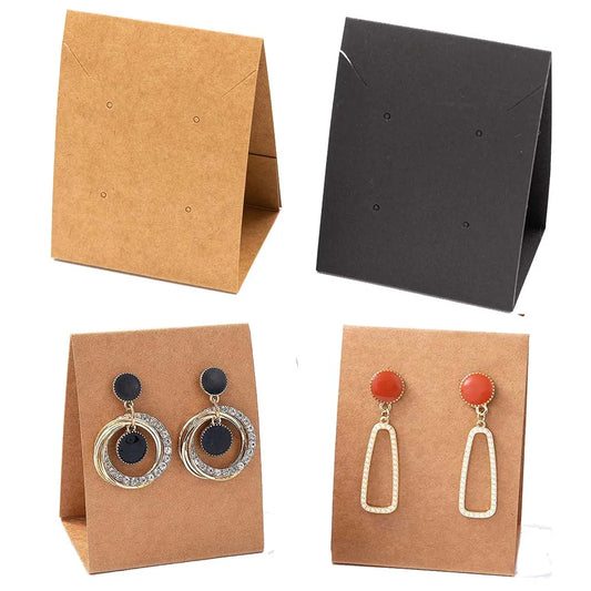 Jewelry Holder Cards, Cardboard Stands for Displaying Earrings & Necklaces, 10pcs