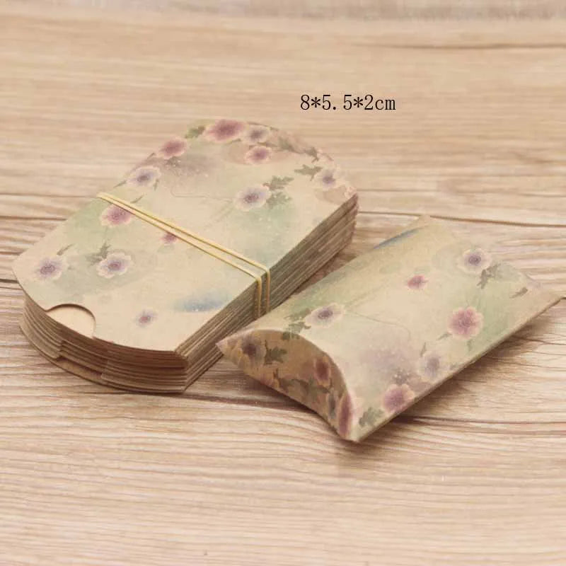 Paper Pillow Boxes 10/30pcs, 46 color options