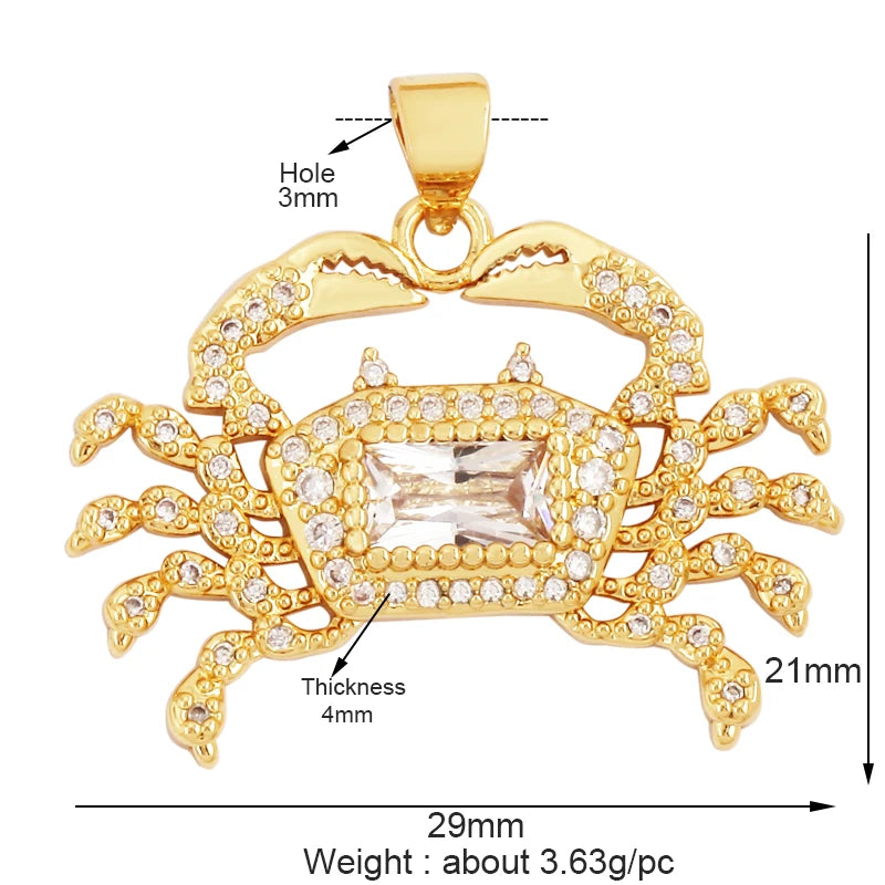 Nautilus 18k Gold Plated Zircon Charm Collection