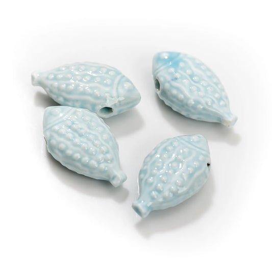 Ocean Breeze Ceramic Fish Beads, 40mm, 2pcs