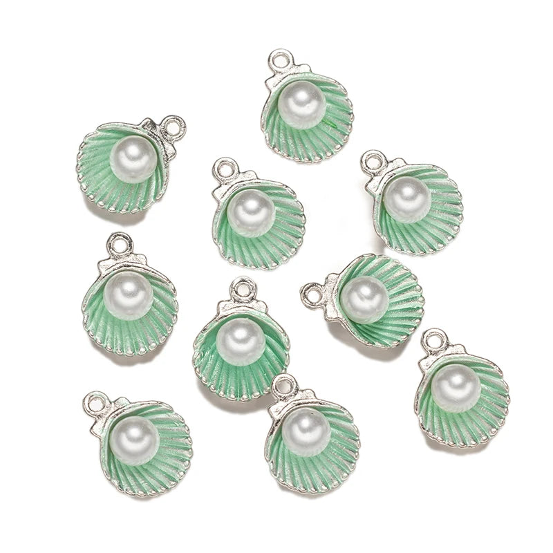 Seaside Seashell & Starfish Charms 10pcs