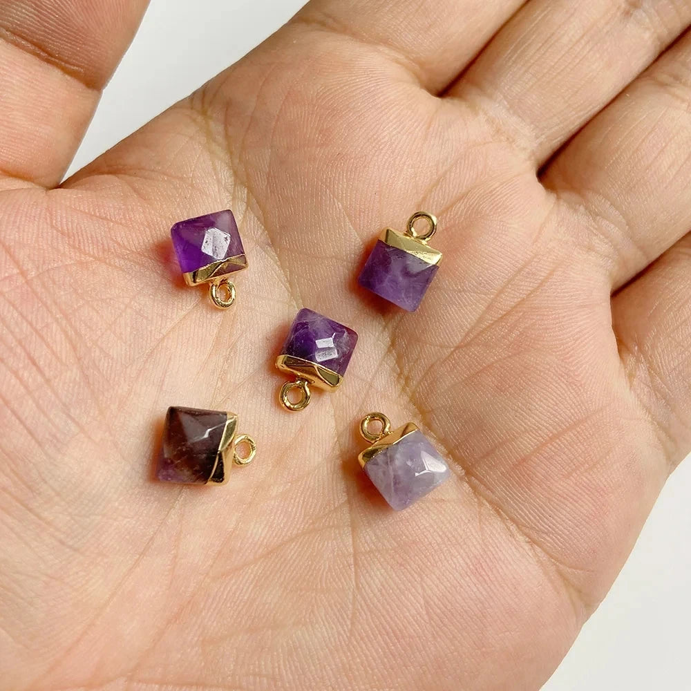 Amethyst Pendant Beads, Natural Healing Gemstones, 9 sizes & Shapes, 2pcs