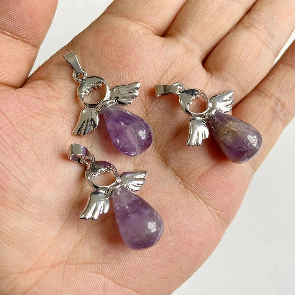 Amethyst Pendant Beads, Natural Healing Gemstones, 9 sizes & Shapes, 2pcs