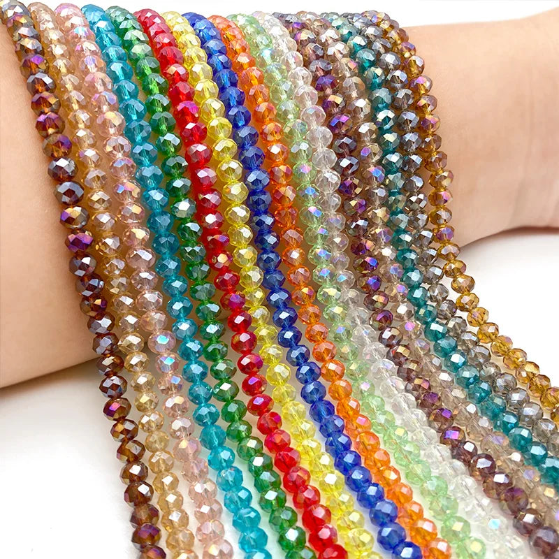 Austrian Faceted Glass Crystal Beads,  2 3 4 6 8mm Rondelles