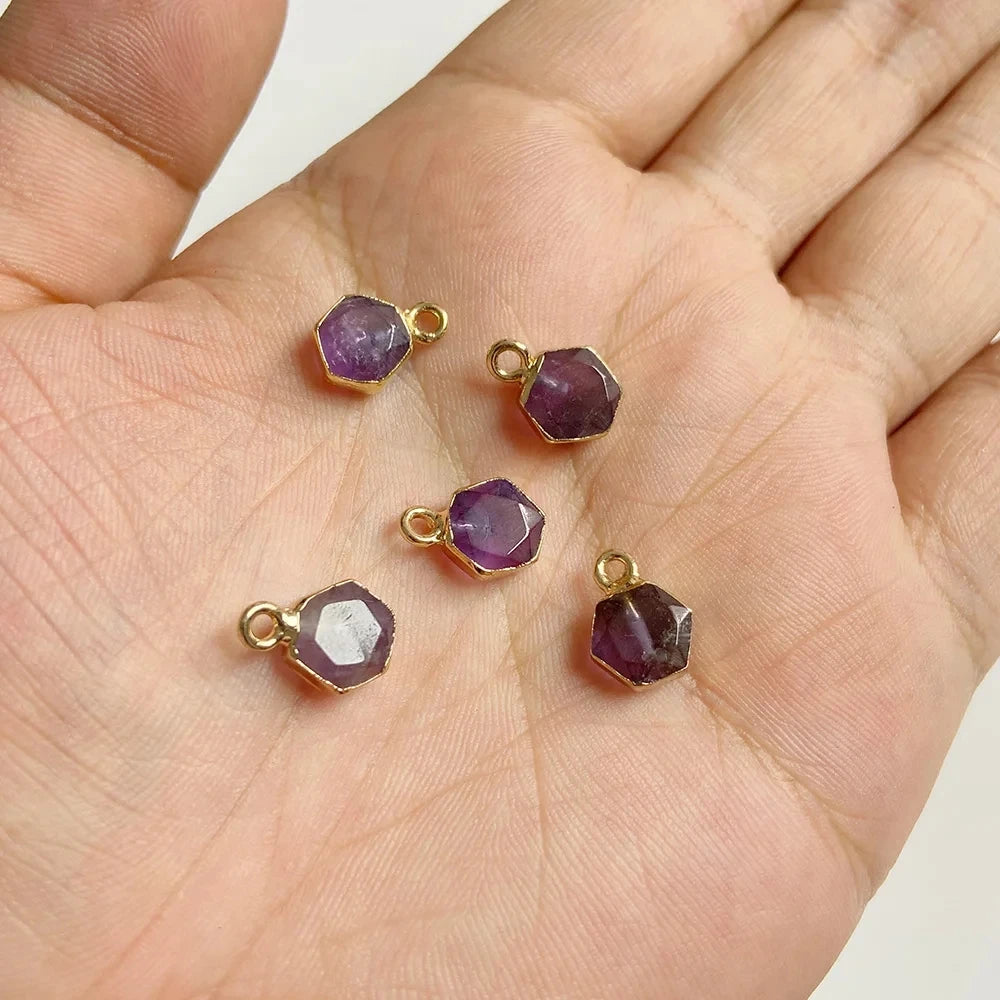 Amethyst Pendant Beads, Natural Healing Gemstones, 9 sizes & Shapes, 2pcs