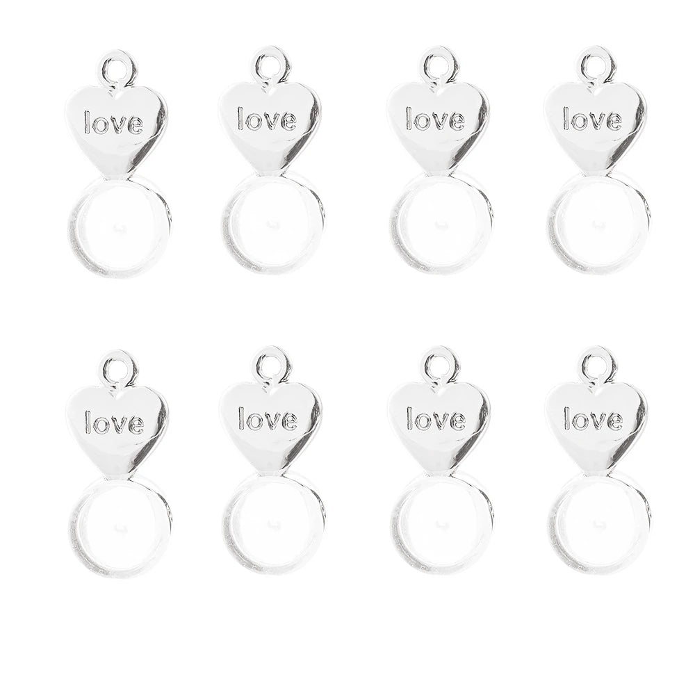 Heart Love Silicone Earring Lifters, Adjustable Replacement for Studs, Hypoallergenic, 10Pcs