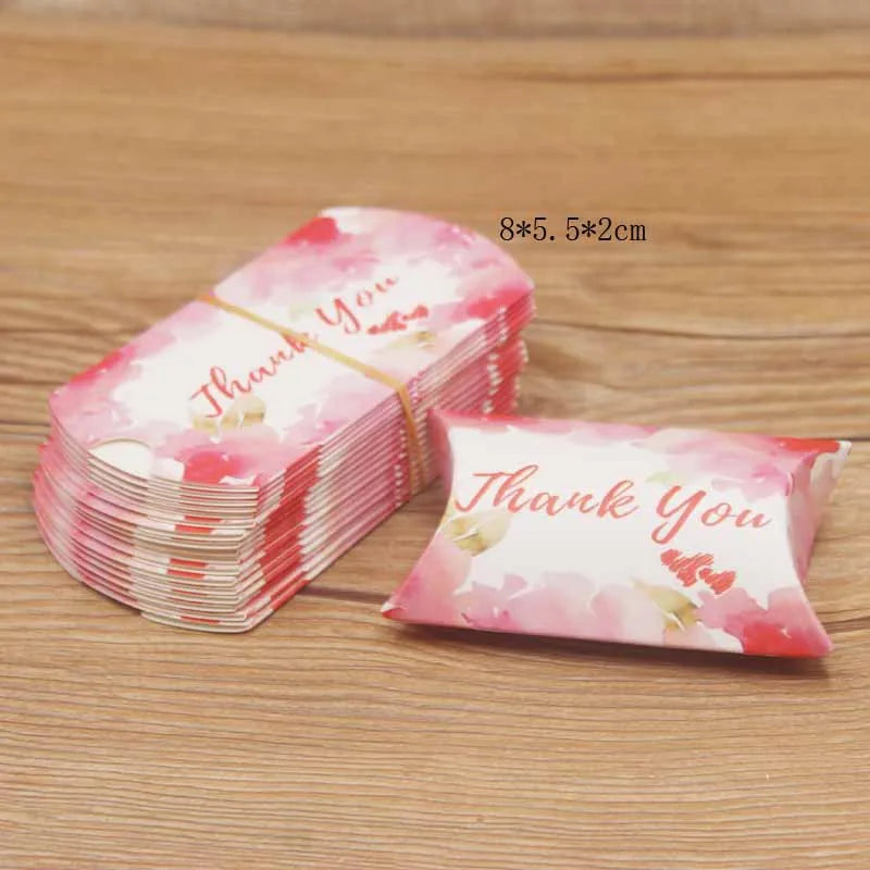 Paper Pillow Boxes 10/30pcs, 46 color options