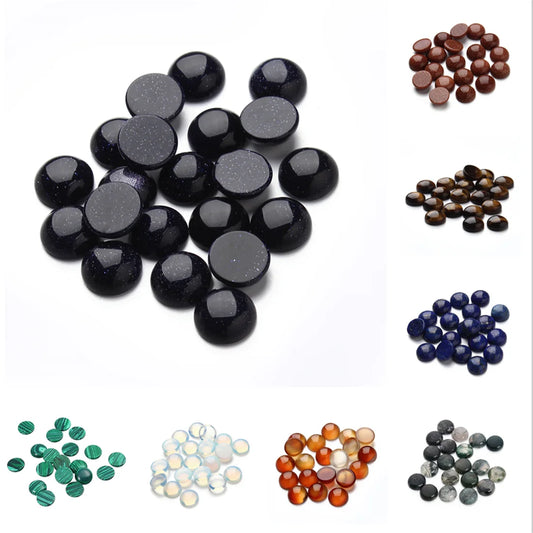 Round Onyx Cabochons, 10pcs, 2 4 6 8 10 12 14 16 18 20 25mm