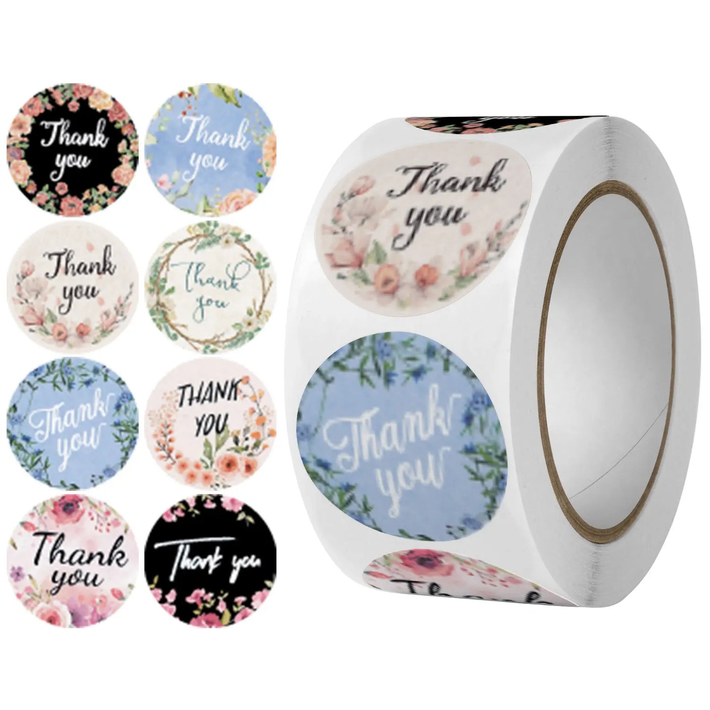 Thank You Stickers Self-Adhesive Labels 500pcs,  25mm, over 25 Designs